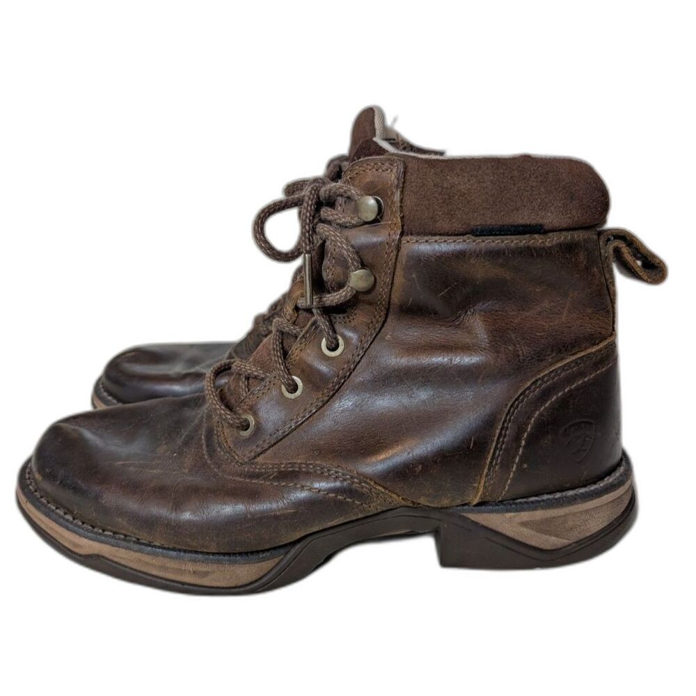 Ariat Dark Brown Leather Lace-Up Women's Boots